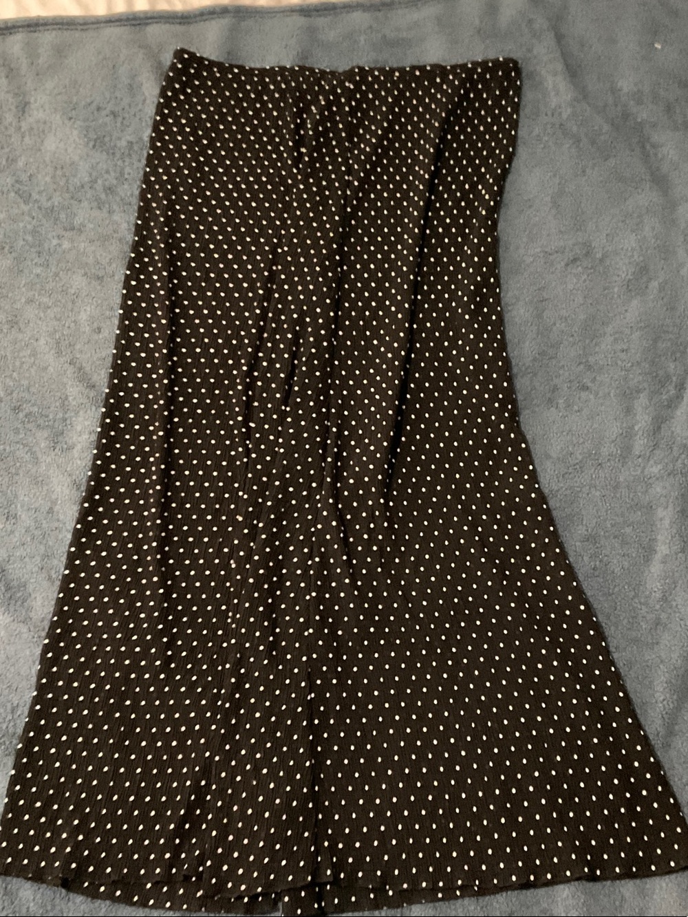 Lioness Black Maxi Skirt with White Polka Dots